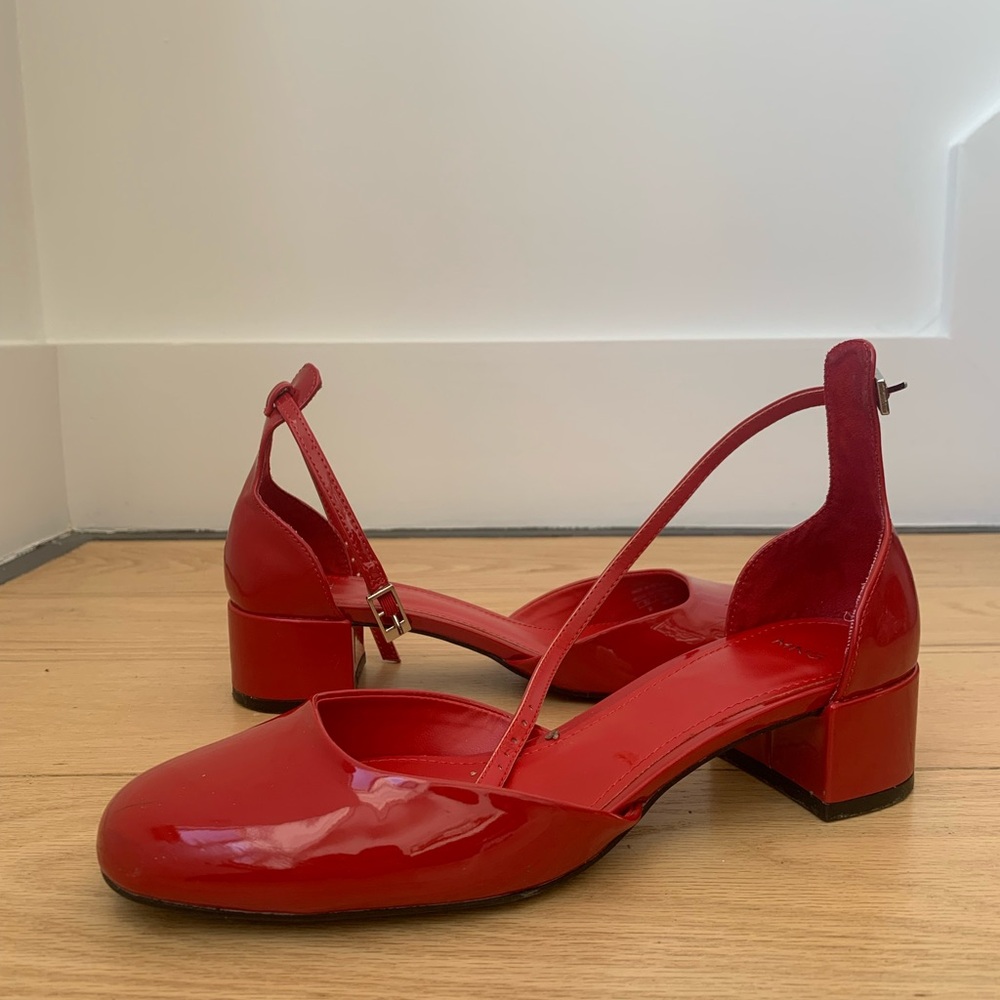 Mango Red Patent Block Heels - Picture 3 of 4